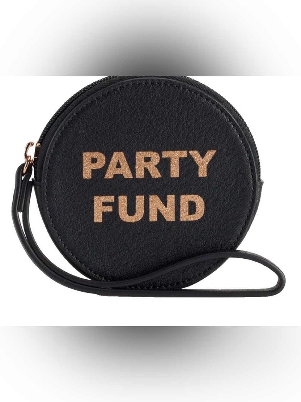 LC Lauren Conrad “Party Fund” Round Coin Pouch Wristlet | NEW